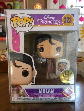 Funko Pop! Disney Princess Mulan #323 Funko Exclusive Metallic Dress| Enamel Pin